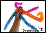 Large Pull and Pop Snap Expanding Flexible Accordion Tube Toy - Free Play - Open Ended Fidget Toy