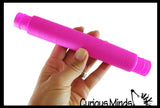 Large Pull and Pop Snap Expanding Flexible Accordion Tube Toy - Free Play - Open Ended Fidget Toy
