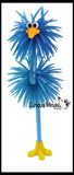 Cute Bird Puffer Pen - Fun Hairy Office School Fidget Pens - Anxiety ADHD