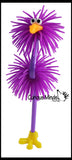 Cute Bird Puffer Pen - Fun Hairy Office School Fidget Pens - Anxiety ADHD