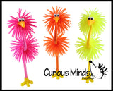 Cute Bird Puffer Pen - Fun Hairy Office School Fidget Pens - Anxiety ADHD