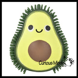 Avocado Puffer Fruit Air- Filled Squeeze Stress Balls with Faces  -  Sensory, Stress, Fidget Toy