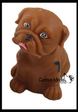 LAST CHANCE - LIMITED STOCK - CLEARANCE - SALE - Bulldog Large Puffer Dog Ball - Air Filled Squishy Sensory Fidget Ball Toy