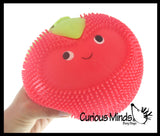 LAST CHANCE - LIMITED STOCK  - SALE - Puffer Fruit Air- Filled Squeeze Stress Balls with Faces  -  Sensory, Stress, Fidget Toy - Pineapple, Strawberry, Orange, Watermelon, Apple, Grapes