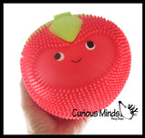 LAST CHANCE - LIMITED STOCK  - SALE - Puffer Fruit Air- Filled Squeeze Stress Balls with Faces  -  Sensory, Stress, Fidget Toy - Pineapple, Strawberry, Orange, Watermelon, Apple, Grapes