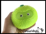 Puffer Fruit Smaller Air- Filled Squeeze Stress Balls with Faces  -  Sensory, Stress, Fidget Toy - Pineapple, Strawberry, Orange, Watermelon, Apple, Grapes