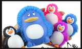 Set of 6 - Puffer Penguin Family - Mom, Dad, and Babies - Mini Puffer Penguin Ball - Squishy Sensory Fidget Ball Toy