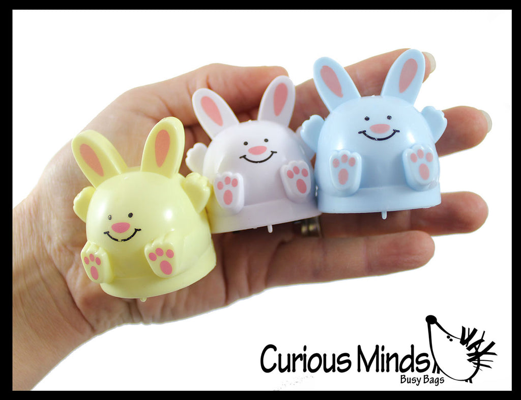 Bunny Rabbit Pull Back Racer Cars - Easter Themed Small Toys - Easter Egg Filler Set - Small Toy Prize Assortment Egg Hunt