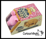 Pig Sand Filled Squishy - Piggie Moldable Sensory, Stress, Squeeze Fidget Toy ADHD Special Needs Soothing