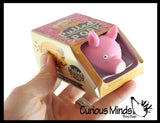Pig Sand Filled Squishy - Piggie Moldable Sensory, Stress, Squeeze Fidget Toy ADHD Special Needs Soothing