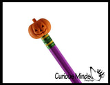 Jack-O-Lantern Pumpkin Pencil Top Erasers - Trick or Treat Party Favors - Halloween