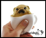 Pup in a Cup - Cat in a Cup - Adorable Pop Up Pupachino - Cute Squeeze Toy - Fun Fidget - Unique OT Hand Strength, Fine Motor