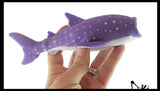 Purple Spotted Sand Filled Squishy Shark - Moldable Sensory, Stress, Squeeze Fidget Toy ADHD Special Needs Soothing Ocean OT