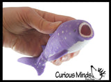 Purple Spotted Sand Filled Squishy Shark - Moldable Sensory, Stress, Squeeze Fidget Toy ADHD Special Needs Soothing Ocean OT