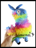 LAST CHANCE - LIMITED STOCK - Plush Rainbow Alpaca Stuffed Animal Toy - Soft Animal Plushie  Stuffie. Hairy Llama- Soft Snuggly Toy