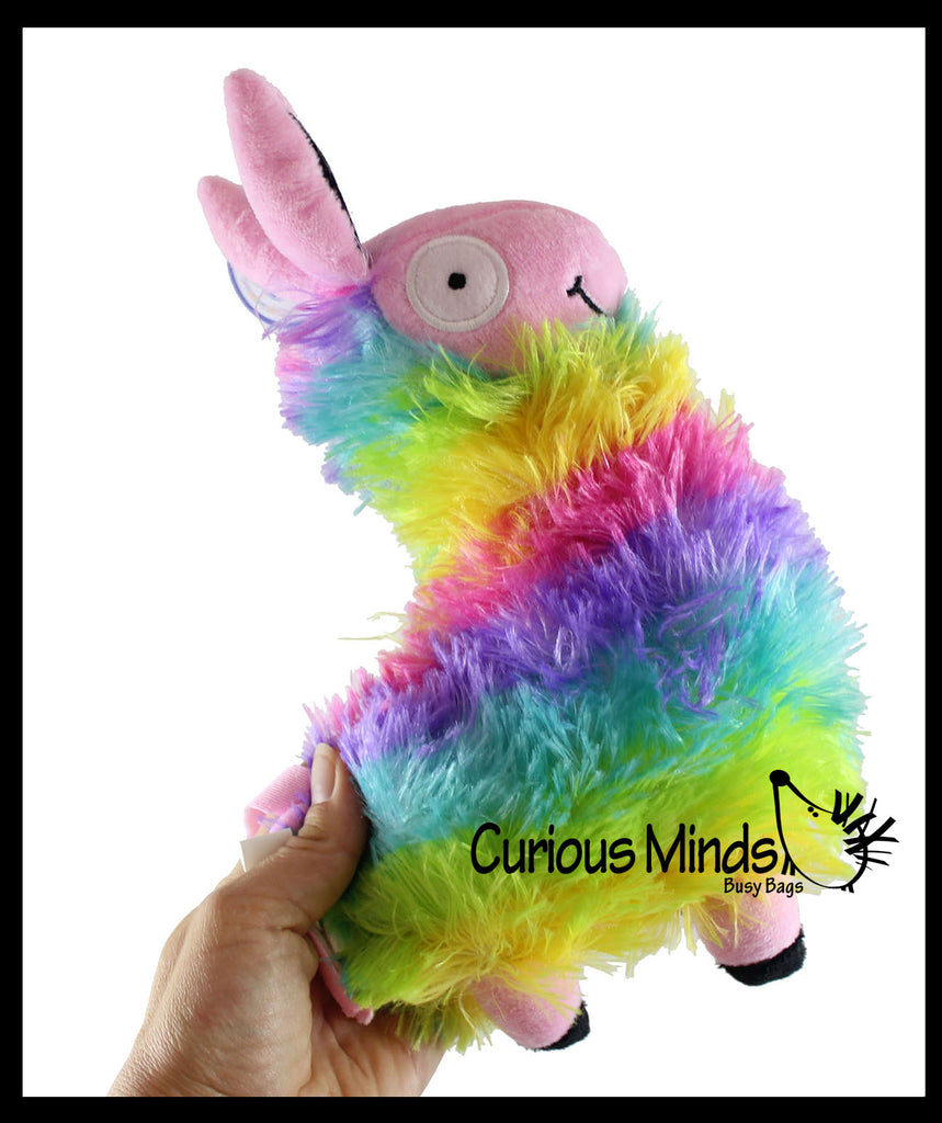 LAST CHANCE - LIMITED STOCK - Plush Rainbow Alpaca Stuffed Animal Toy - Soft Animal Plushie  Stuffie. Hairy Llama- Soft Snuggly Toy