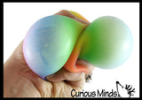 BULK - WHOLESALE - SALE - 2.5" Rainbow Doh Filled Stress Ball - Glob Balls - Squishy Gooey Shape-able Squish Sensory Squeeze Balls
