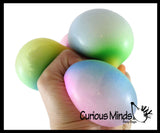 BULK - WHOLESALE - SALE - 2.5" Rainbow Doh Filled Stress Ball - Glob Balls - Squishy Gooey Shape-able Squish Sensory Squeeze Balls