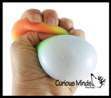 BULK - WHOLESALE - SALE - 2.5" Rainbow Doh Filled Stress Ball - Glob Balls - Squishy Gooey Shape-able Squish Sensory Squeeze Balls