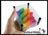 Rainbow Pin Art Classic Fun Toy - Colorful 3D Clone Sculpture Impression Toy - Classic 80's Desk Fidget Toy