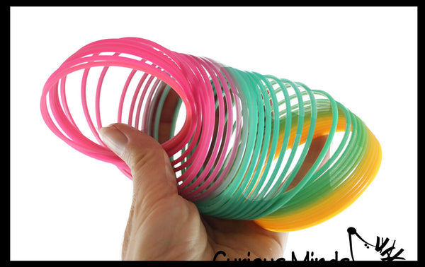 Super Long 6" Rainbow Magic Spring Coil Toy - Sensory Fidget Toy - Rel ...