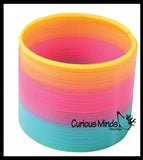 Plastic Rainbow Magic Spring Coil Toy - 3" in Box -  Sensory Fidget Toy - Relaxing & Mesmerizing - Stair Walking Fun Classic Toy