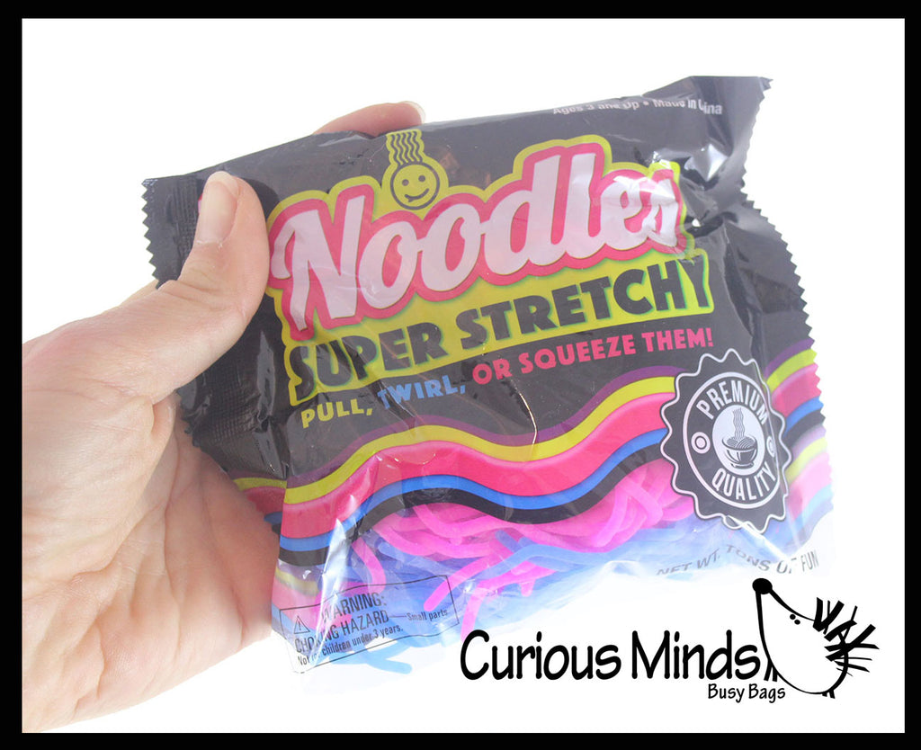 3 Ramen Stretchy Noodle Strings Fidget Toy - Build Resistance for Strengthening Exercise, Pull, Stretchy, Fiddle