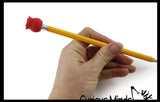 LAST CHANCE - LIMITED STOCK  - Rose Eraser Unique Valentines Gift Exchange for Kids - Pencil Topper