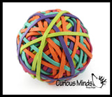 Rubber Band Ball - Fun Bouncy Ball - Hand Strengthening Fine Motor Toy - OT - Bright Neon Colors