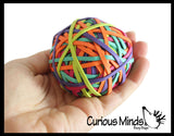 Rubber Band Ball - Fun Bouncy Ball - Hand Strengthening Fine Motor Toy - OT - Bright Neon Colors