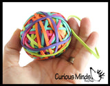 Rubber Band Ball - Fun Bouncy Ball - Hand Strengthening Fine Motor Toy - OT - Bright Neon Colors