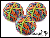Rubber Band Ball - Fun Bouncy Ball - Hand Strengthening Fine Motor Toy - OT - Bright Neon Colors