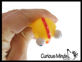 Mini Rubber Chicken - Eye Popping Squeeze Toy  -  Sensory, Stress, Fidget Toy