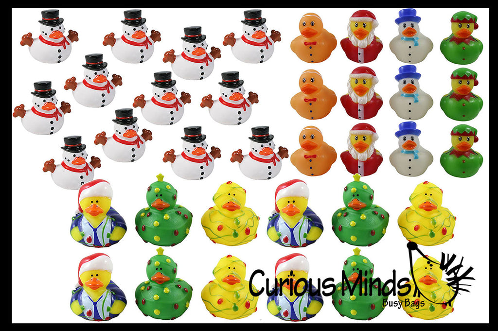 36 Rubber Duckie Christmas Bundle Set - Ducks - Cute Holiday Party Favor Decoration Gifts (3 Dozen)