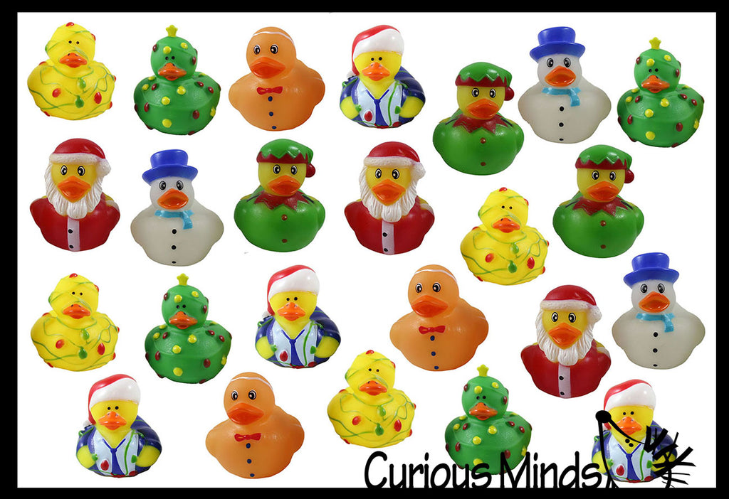 24 Rubber Duckie Christmas Bundle Set - Ducks - Cute Holiday Party Favor Decoration Gifts (2 Dozen)