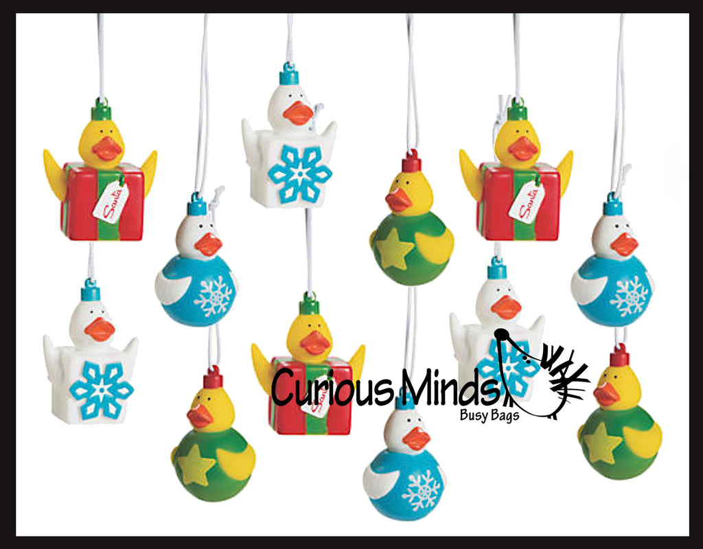 LAST CHANCE - LIMITED STOCK -  Rubber Duckie Christmas Ornaments - Ducks - Cute Holiday Party Favor Decoration Gifts