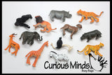 Safari Animal Figurines - Mini Animal Action Figures Replicas - Miniature Jungle Zoo Toy Animal Playset