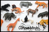 Safari Animal Figurines - Mini Animal Action Figures Replicas - Miniature Jungle Zoo Toy Animal Playset