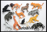Safari Animal Figurines - Mini Animal Action Figures Replicas - Miniature Jungle Zoo Toy Animal Playset