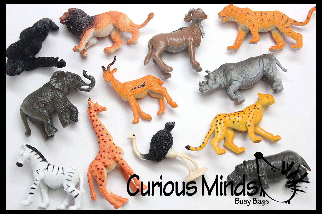 Figurine Miniature RK7S5 Safari animaux en plastique chiffres