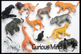 Safari Animal Figurines - Mini Animal Action Figures Replicas - Miniature Jungle Zoo Toy Animal Playset