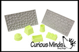 LAST CHANCE - LIMITED STOCK - Mini Sand Castle Molds and Brick Stamping Trowel - Sand Sculpting Tool Set - Play Doh - Moving Sand