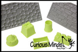 LAST CHANCE - LIMITED STOCK - Mini Sand Castle Molds and Brick Stamping Trowel - Sand Sculpting Tool Set - Play Doh - Moving Sand