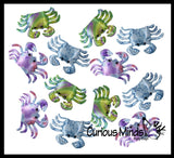 Crab Sand Filled Animal Toy - Heavy Weighted Sandbag Animal Plush Bean Bag Toss - Shimmering Glitter