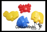 LAST CHANCE - LIMITED STOCK -  - SALE - Vehicle and Animal Sand Mold Set - Beach Sandbox Toy