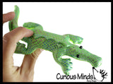 5 Reptile Set -  Sand Filled Animal Toy - Snake, Turtle, Lizard, Alligator, Frog - Heavy Weighted Sandbag Animal Plush Bean Bag Toss - Shimmering Glitter
