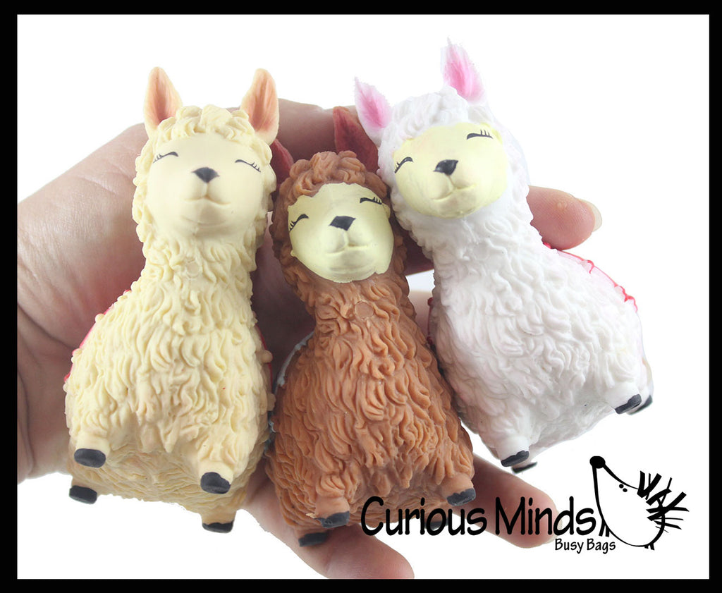 Sand Alpaca Llama - Sand Filled Squishy - Moldable Sensory, Stress, Squeeze Fidget Toy ADHD Special Needs Soothing