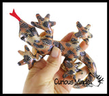 Lizard Sand Filled Animal Toy - Heavy Weighted Sandbag Animal Plush Bean Bag Toss - Shimmering Glitter Gecko