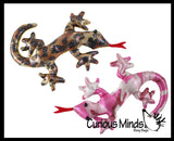 Lizard Sand Filled Animal Toy - Heavy Weighted Sandbag Animal Plush Bean Bag Toss - Shimmering Glitter Gecko