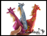 Giraffe Sand Filled Animal Toy - Heavy Weighted Sandbag Animal Plush Bean Bag Toss - Shimmering Glitter Safari